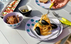 Berger Dots Melamin Geschirr-Set 16-tlg. Blau 12 Berger Dots Melamin Geschirr-Set 16-tlg. Blau -Berger Freizeit Deutschland Verkaufs-Shop 260273 1859640 1